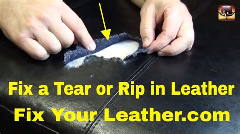 How To Fix Torn Leather LEATHER TEAR REPAIR - LARGE TEAR in BYCAST LEATHER - YouTube